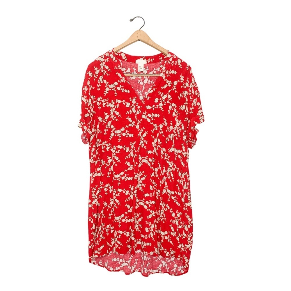 GP&J Bkaer x H&M Red Floral Print‎ Mini Dress 6